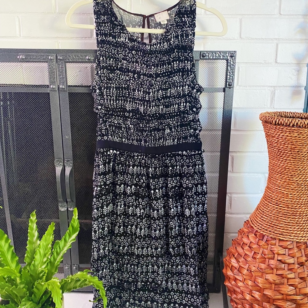 Anthropologie Postmark Black and White Sleeveless Dress